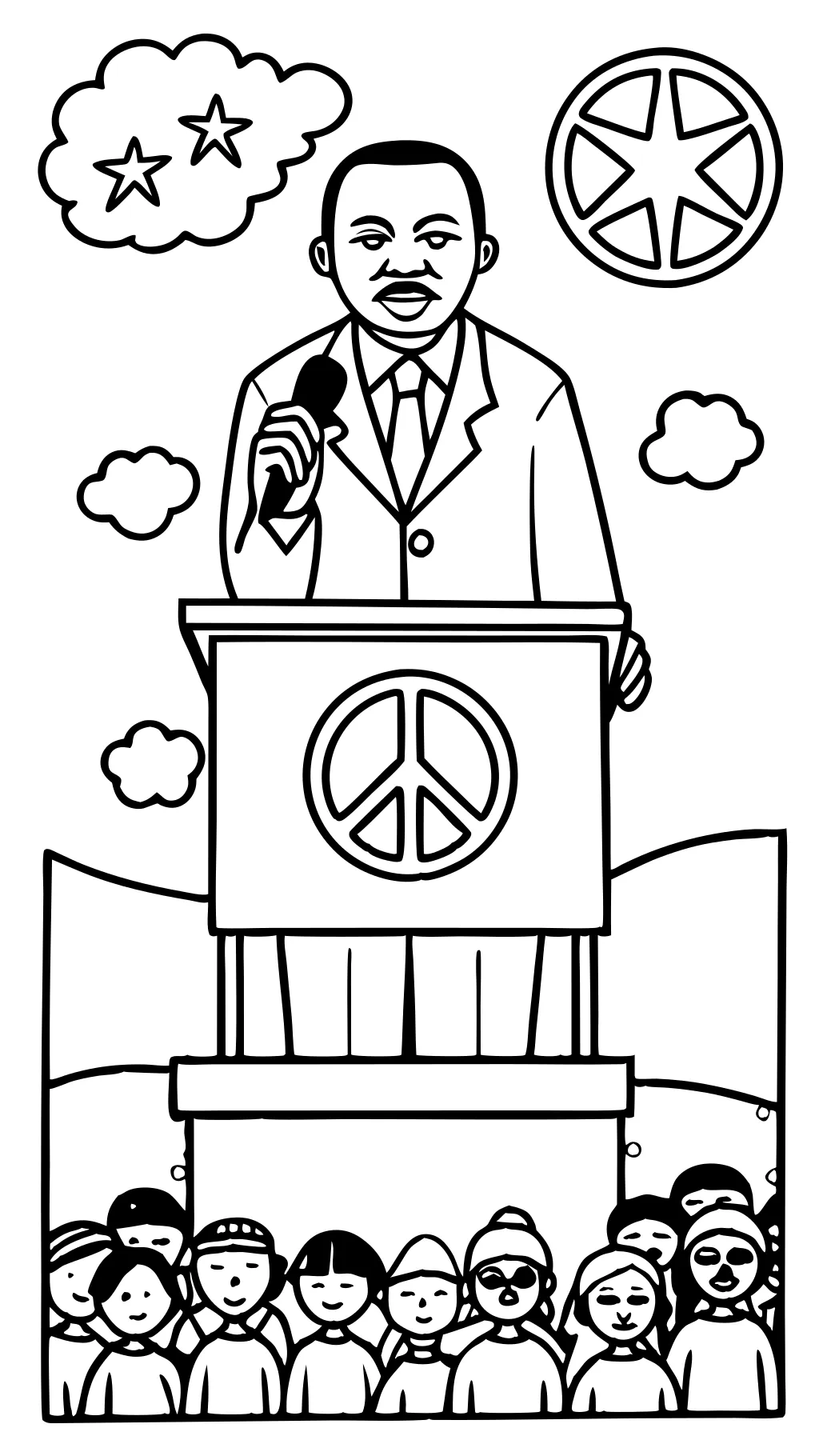 martin luther king coloring page